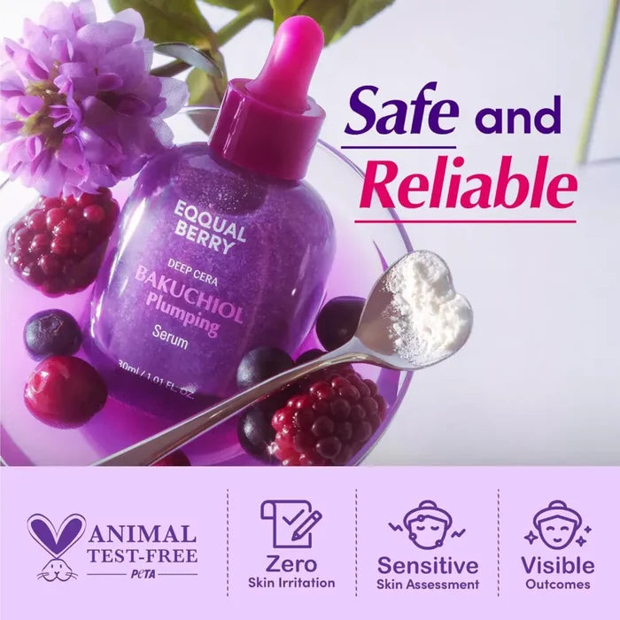 Bakuchiol Plumping Serum 30ml - and Ampoule Eqqualberry Face Serums