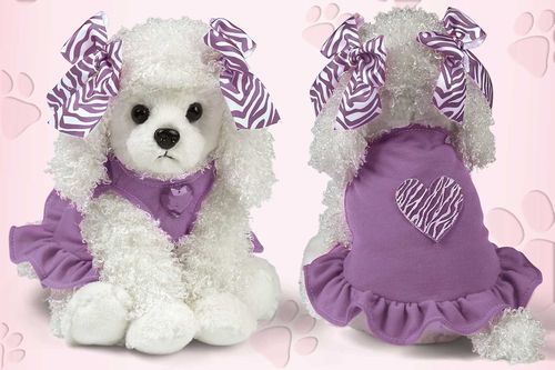 Bearington - Dressed Poodle Posh Plush Toy Purple Dog Plushie 540130