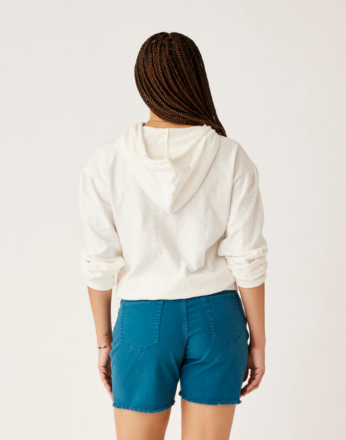 Birdie Slub Hoodie: Cloud - FINAL SALE