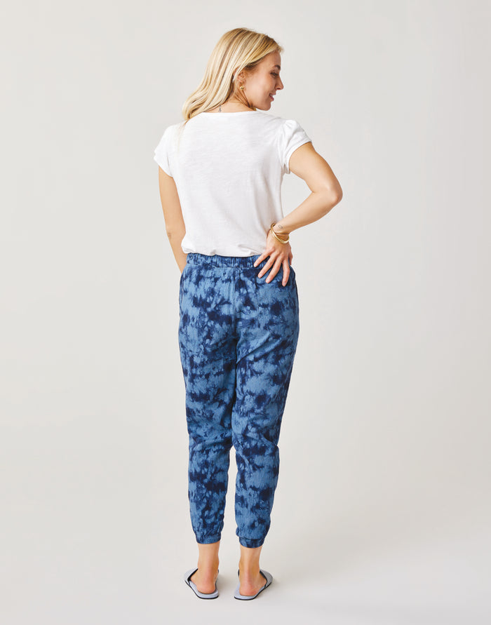 Calista Pant: Navy Tie Dye - FINAL SALE
