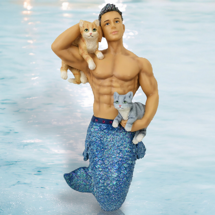 December Diamonds - Pet The Puss Merman Ornament 55113