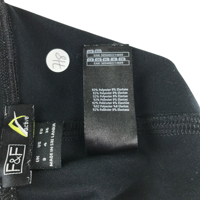 F&F women's XS size 8 black sport leggings