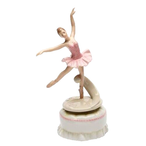 Fine Porcelain Music Box - Spinning Ballerina Musical Figurine 20866