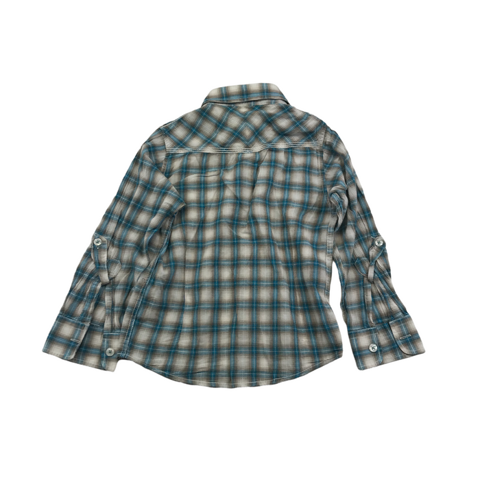 George 6 years brown and blue checked shirt