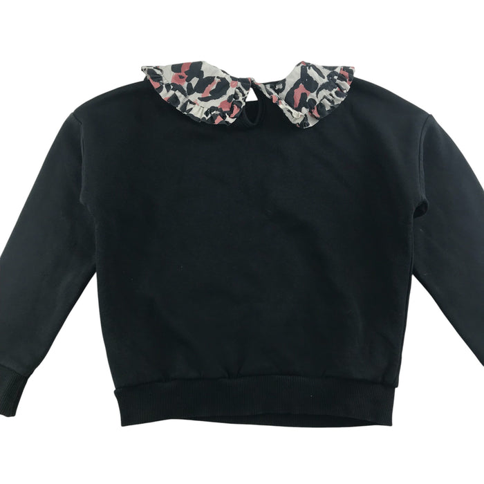 George 7-8 years black animal print collar sweater