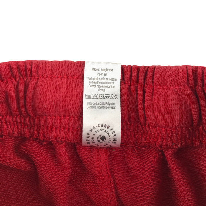 George 8-9 years red plain elasticated waist shorts