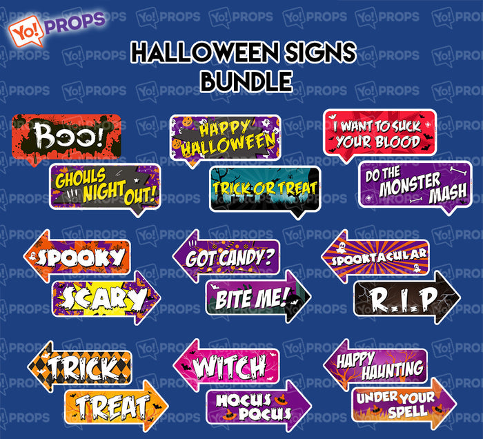 Halloween Sign Bundle of 9