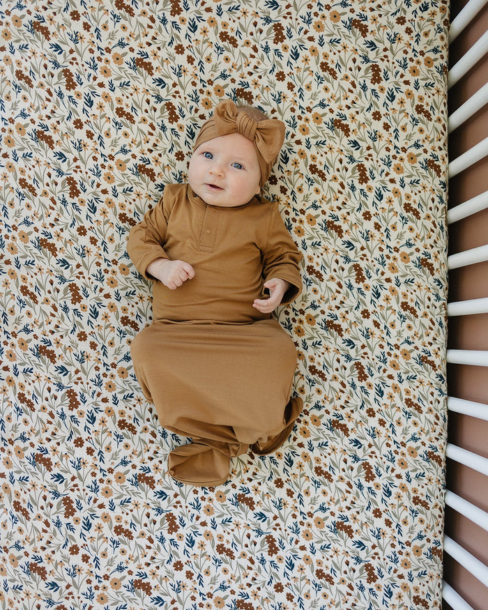 Harvest Floral Crib Sheet