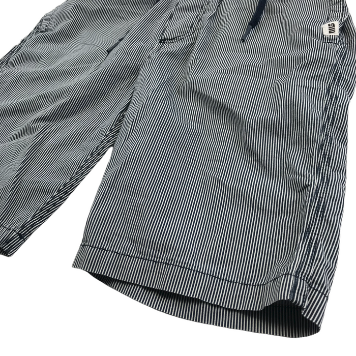 H&M 10 years navy blue and white striped shorts