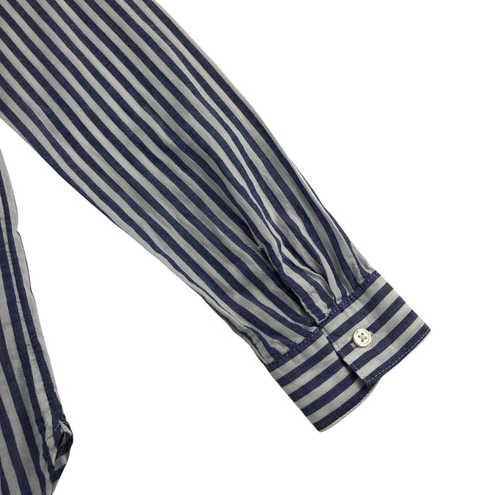 H&M 12-13 years blue and white striped buttoned cotton shirt