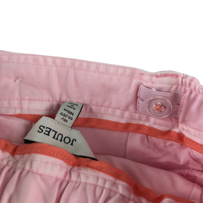 Joules 9-10 years light pink stretch denim style shorts