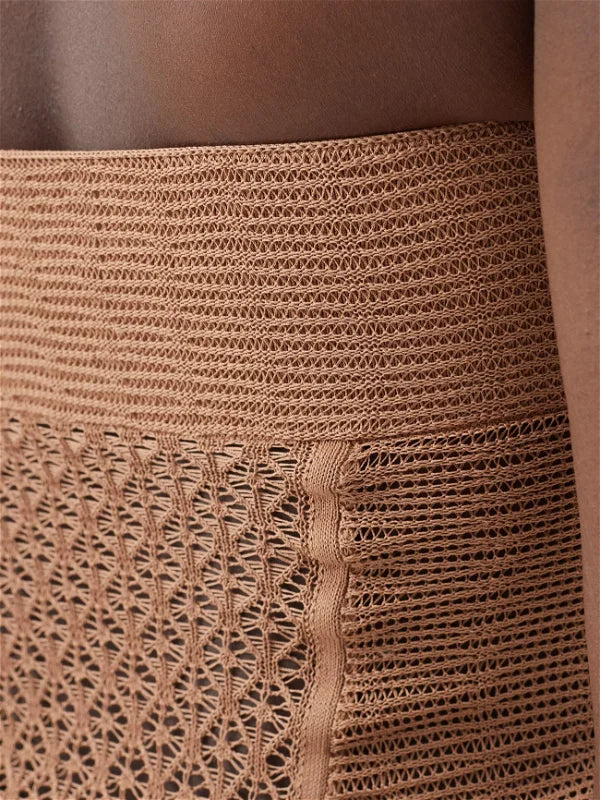 KHAITE The Lori Lace Almond Brown Corset Top - House Of Huntington