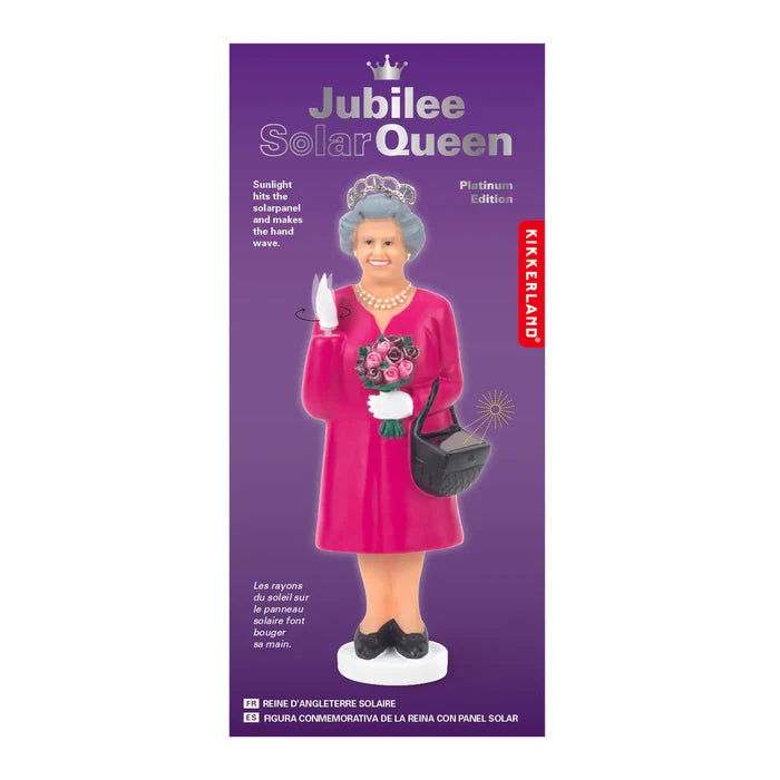 Kikkerland - Queen Elizabeth II Solar Energy Powered Waving Statue (Platinum Jubilee Edition)