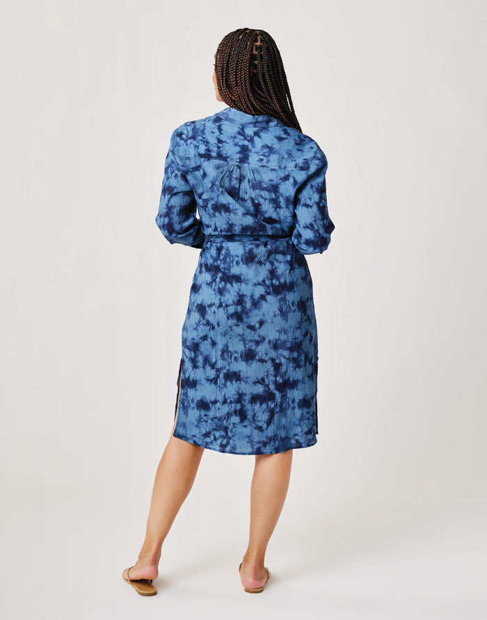 Lana Dress: Navy Tie Dye - FINAL SALE