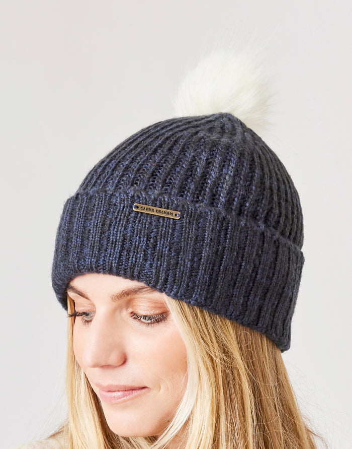 Lucy Beanie: Navy Heather - FINAL SALE