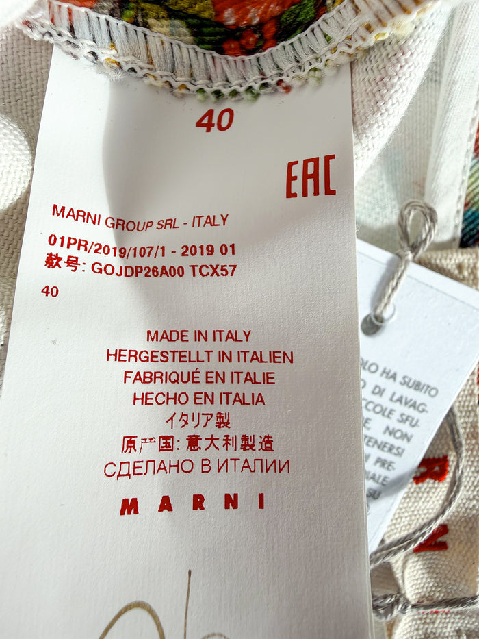 Marni Floral Multicolour Pencil Skirt