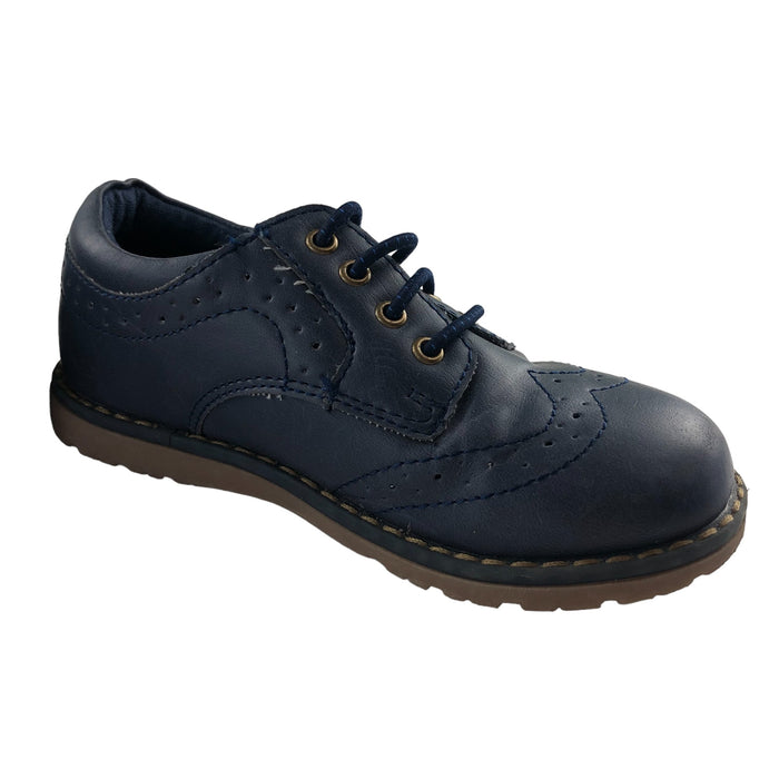 Mothercare size UK 11 (jr) blue slip on brogue Shoes
