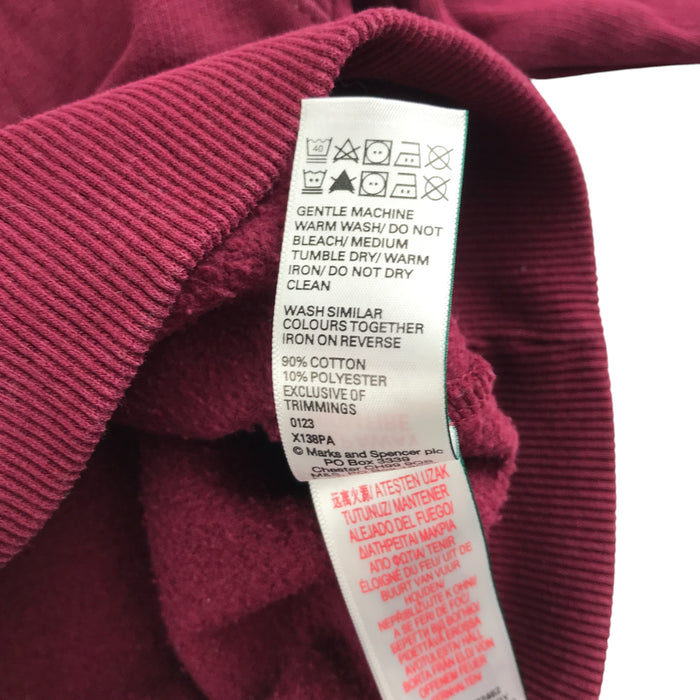 M&S 6-7 years burgundy hogwarts sweater