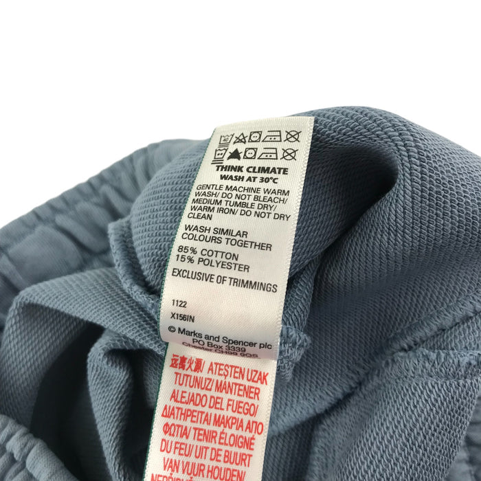 M&S 7-8 years blue plain jersey shorts