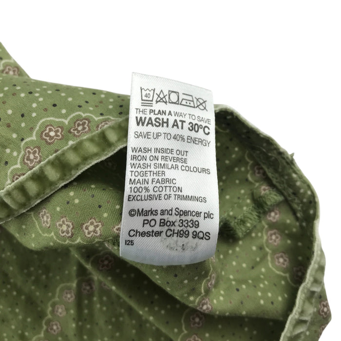 M&S 9-10 years green floral blouse