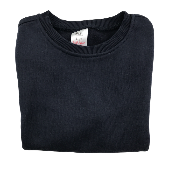 Navy unisex crew neck sweatshirt school jumper