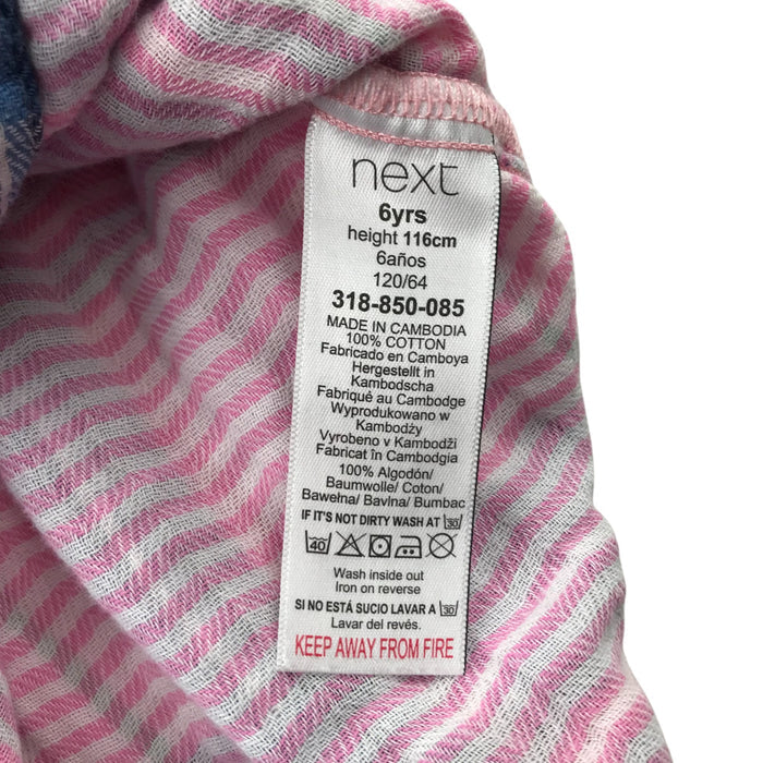 Next 5-6 years pink checked buttoned shirt