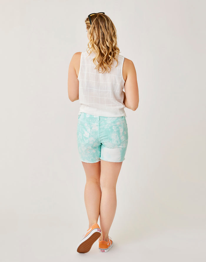 Oahu 6" Twill Short: Sea Glass Tie Dye - - FINAL SALE