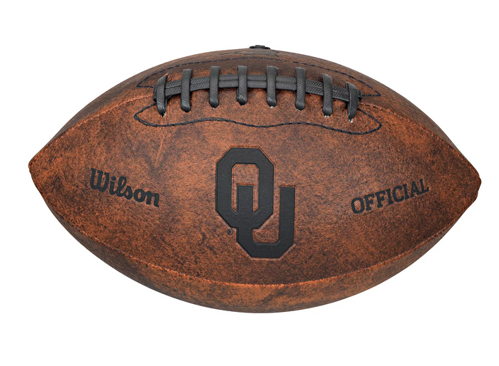Oklahoma 9" Throwback Football Vintage logo