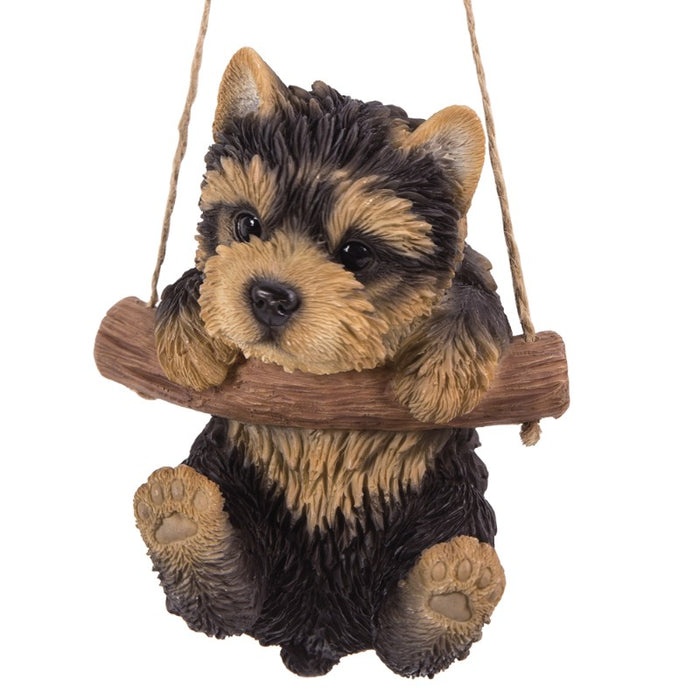 Pacific Giftware - Tree Branch Hanger Yorkie Dog Garden Decor Ornament 12649