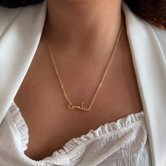 Personalized single Name Necklace with a underlined heart For Women Men Gold Silver Chain Lovers - NATASHAHS