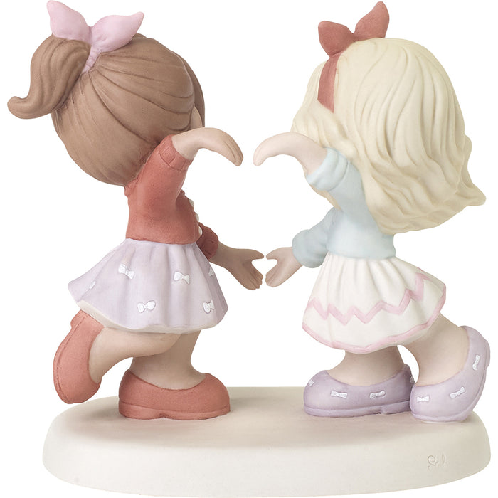Precious Moments - Two Friends, One Heart Sisters Dancing Porcelain Figurine 192001