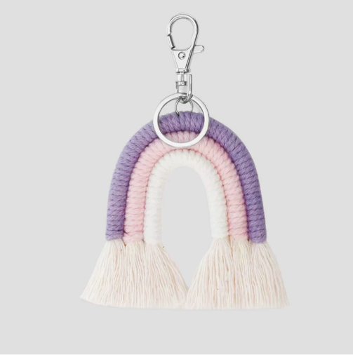 Rainbow Bag Charm Lilac