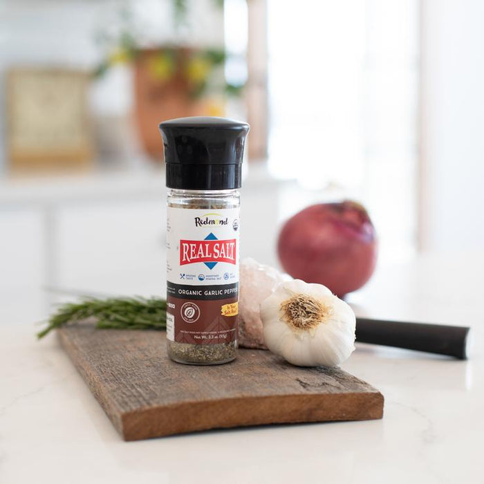 Real Salt Organic Garlic Pepper, 3.3oz