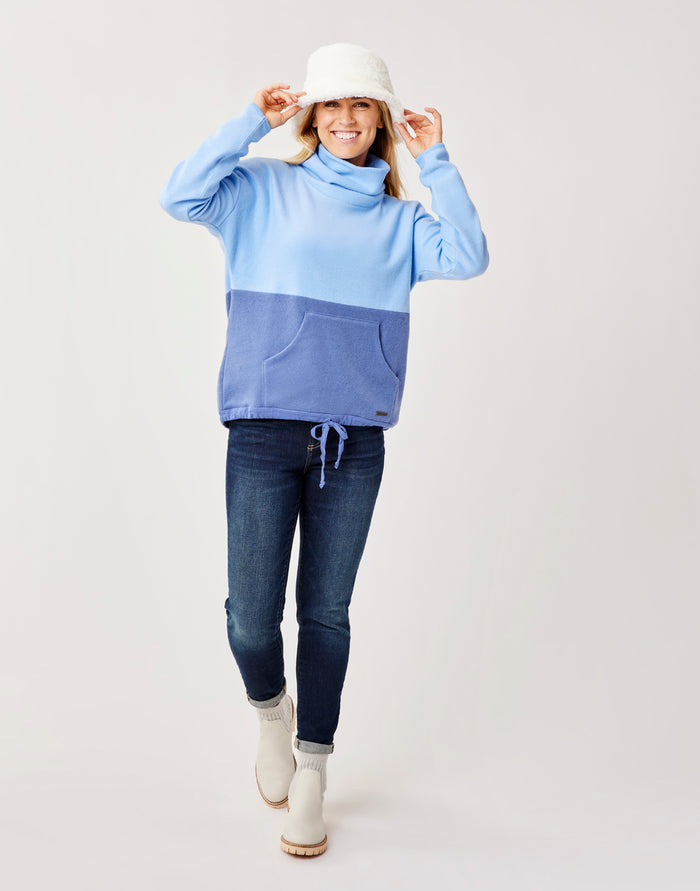 Rowayton Colorblock Cowl: Peri w. Coastal