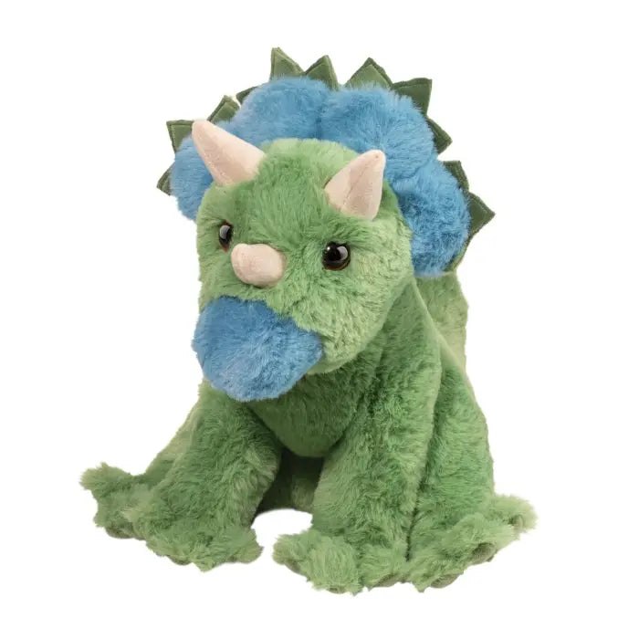 "Sale" Douglas Cuddle Toys - Triceratops Dinosaur Blue Green Stuffed Soft Dino Plush 4607