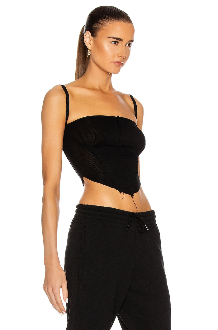 SAMI MIRO VINTAGE V-Cut Black Tank Top - House Of Huntington