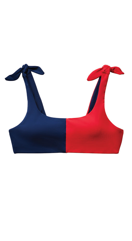 Sandhaven Colorblock Top: Navy/Hot Red - FINAL SALE