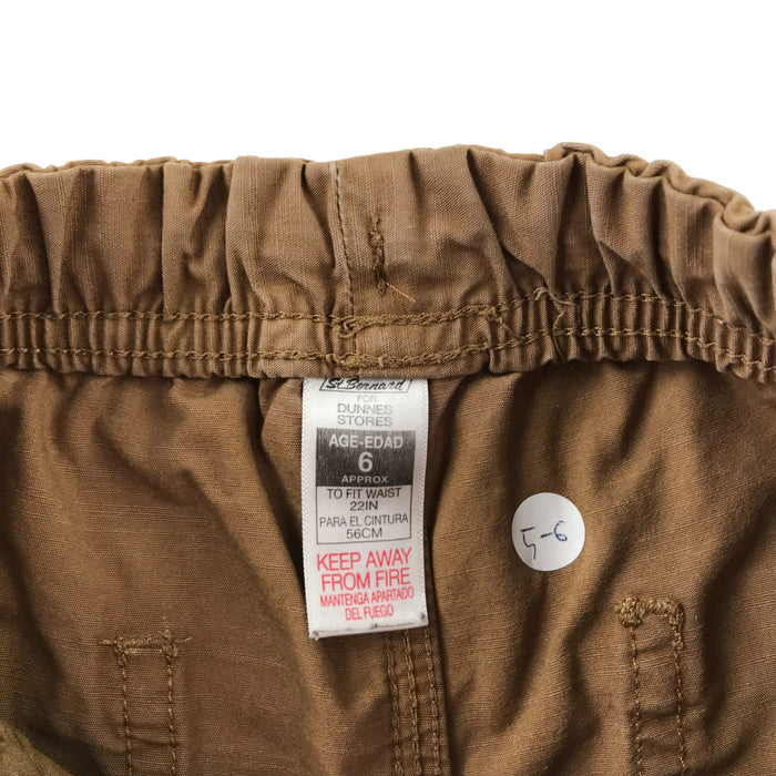 St Bernard 6 years brown plain elasticated waist draw string cotton shorts