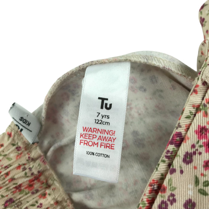 Tu 6-7 years multicoloured floral design with belt cotton shorts