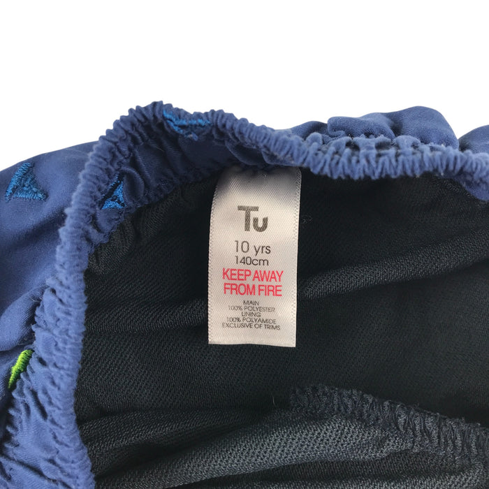 Tu 9-10 years navy sail boat swim trunks