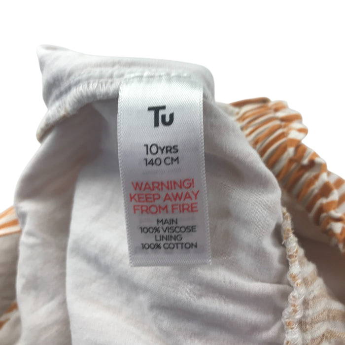 Tu 9-10 years orange stripes spaghetti jumpsuit