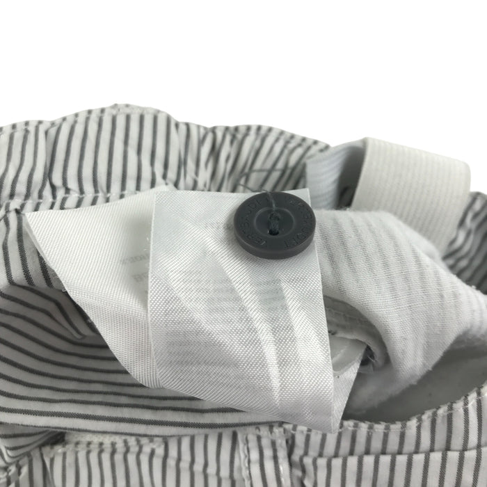 Vertbaudet 4-5 years white and grey striped chino style cotton shorts