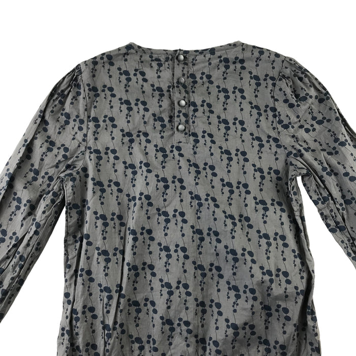 Vertbaudet 8-9 years grey and navy blouse