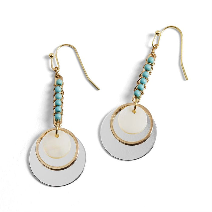Whispers Turquoise Linear Drop