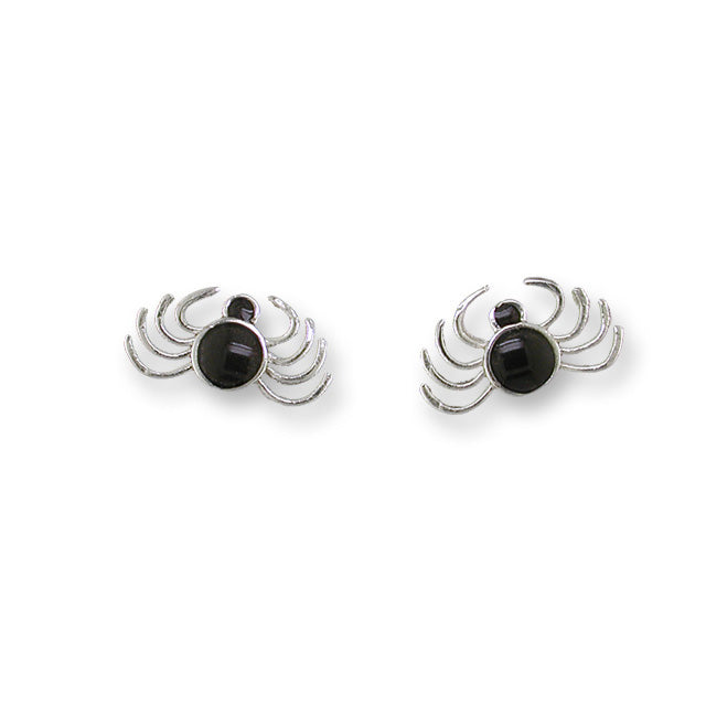 Zarlite by Zarah Co - Black Spiders Post Earrings