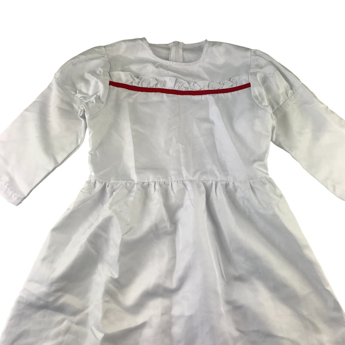 10-11 years frilled hem white dress costume