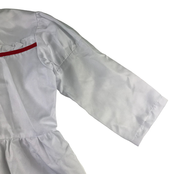 10-11 years frilled hem white dress costume