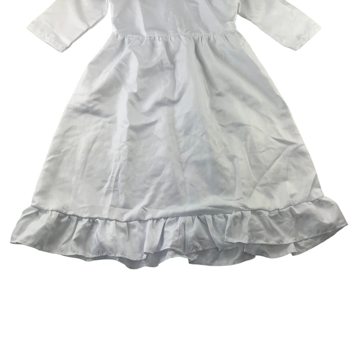 10-11 years frilled hem white dress costume