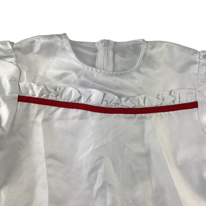10-11 years frilled hem white dress costume