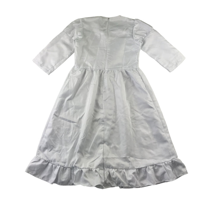 10-11 years frilled hem white dress costume